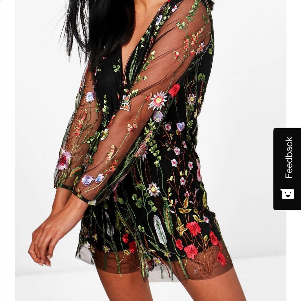COPY - Boohoo Jane Embroidered Playsuit